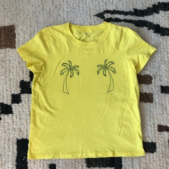 Madewell Embroidered Palm Radio Boxy Tee- Size Small - Picture 4 of 7